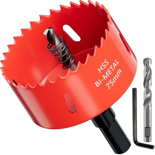 Metall lochsäge 75mm - bi-metall, set